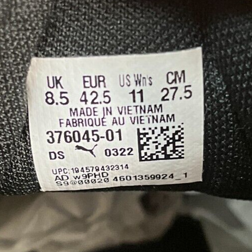 Puma Tazon 6 Graphic Womens Size 11 Black Pink Running Athletic Shoes Sneakers