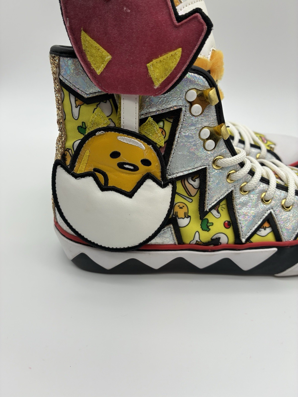 Irregular Choice x Hello Kitty & Friends GUdetama You Crack Me Up Sneakers Sz 39
