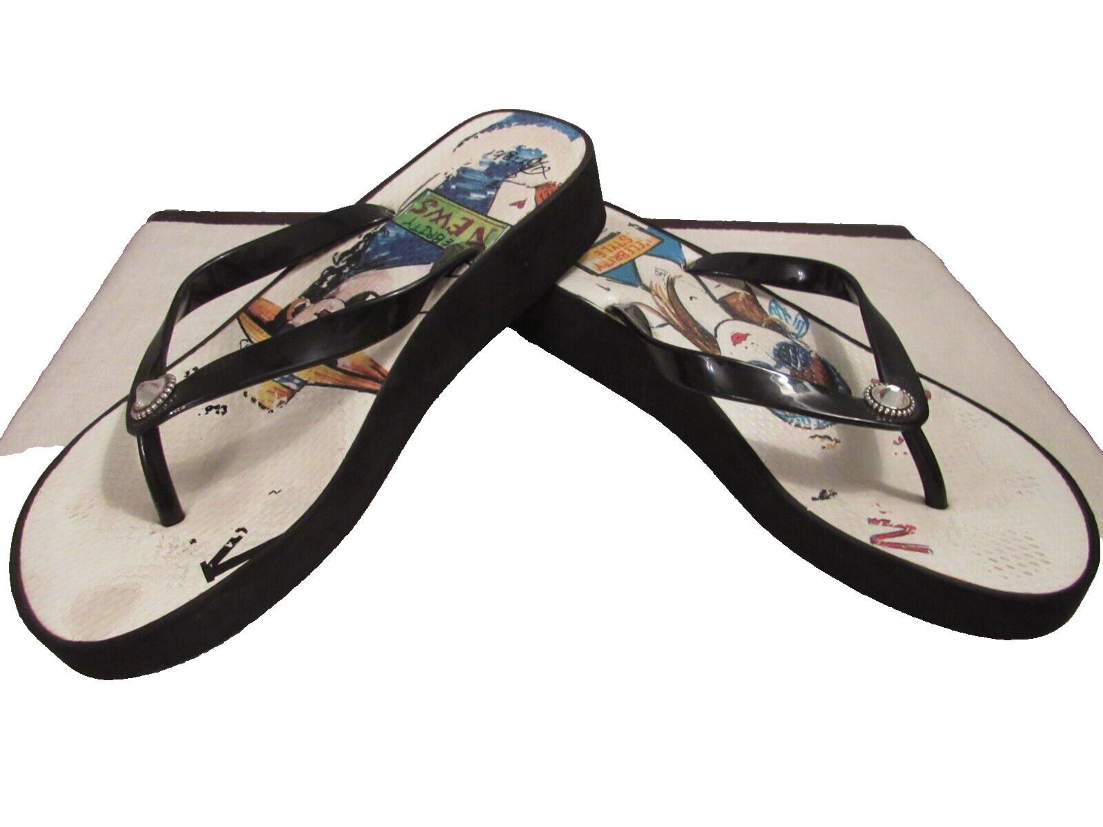brighton jeweled wedge flip flops celebrity style news 9