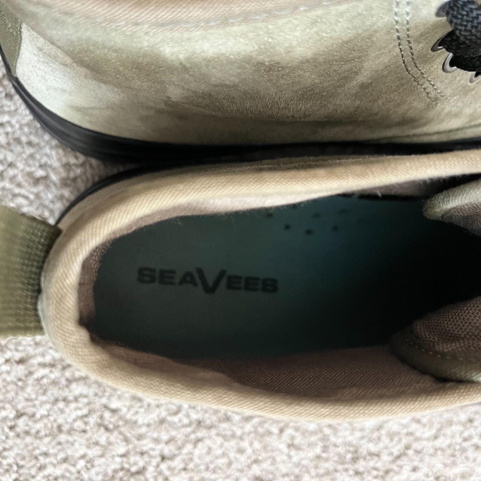 SeaVees Mariners Boot Women Sz 7.5 Olive Suede Water Resistant Chukka