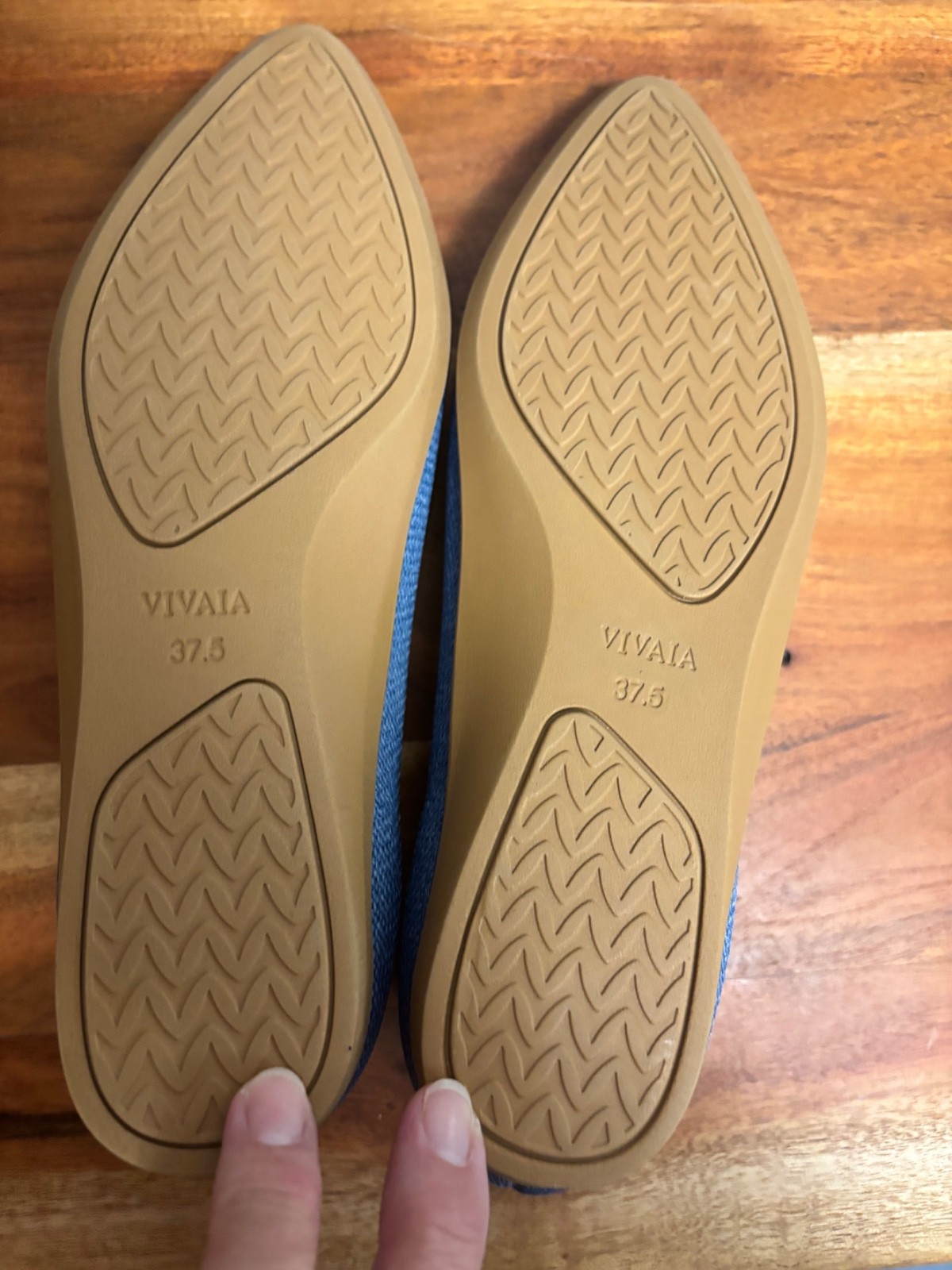 Vivaia Aria Walker Blue Pointed Toe Ballet Flats – Size 37.5 – New
