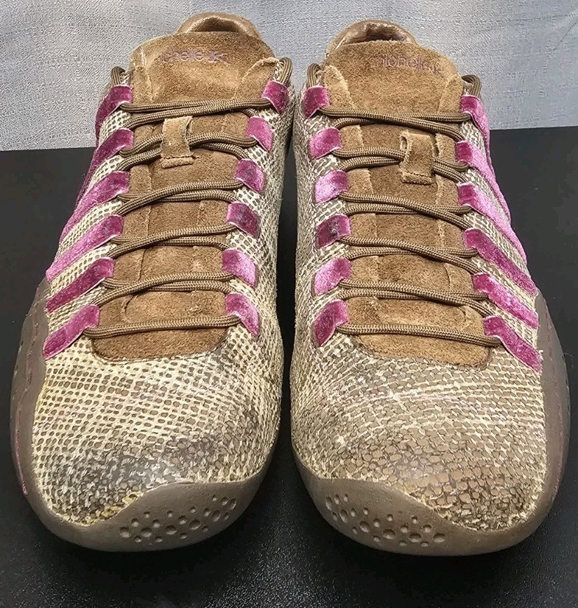 Michelle-K Shoes Womens 9 Casual Sneakers Multicolor Leather Lace Up Comfort