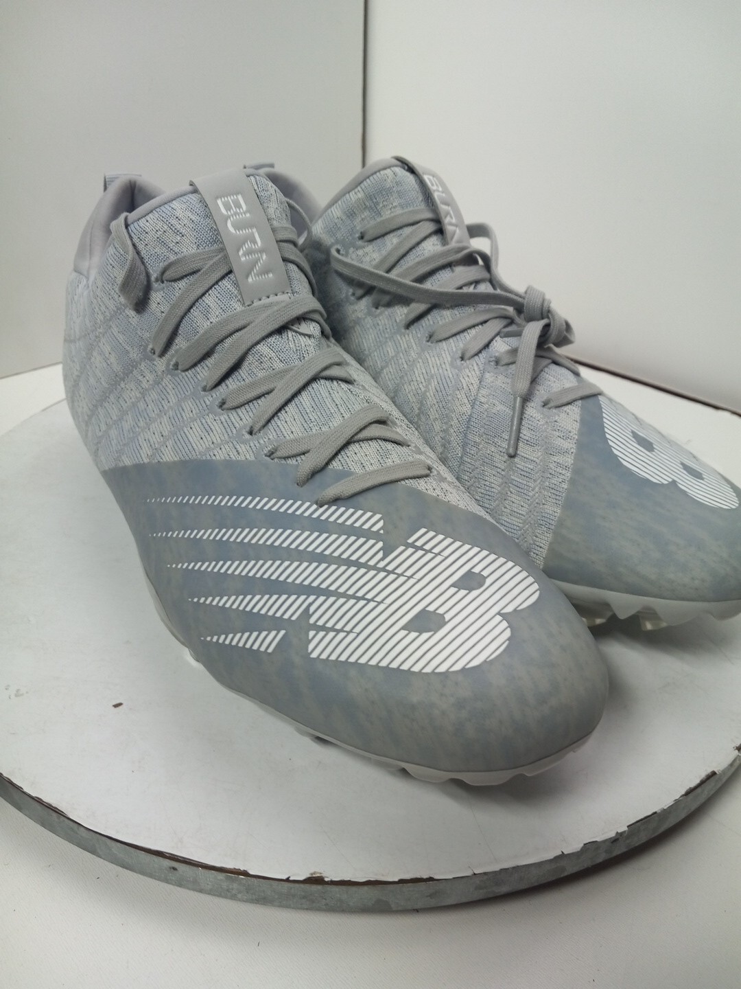 New Balance Burn X Low Gray Lacrosse Cleats Womens Sz 12 D Wide