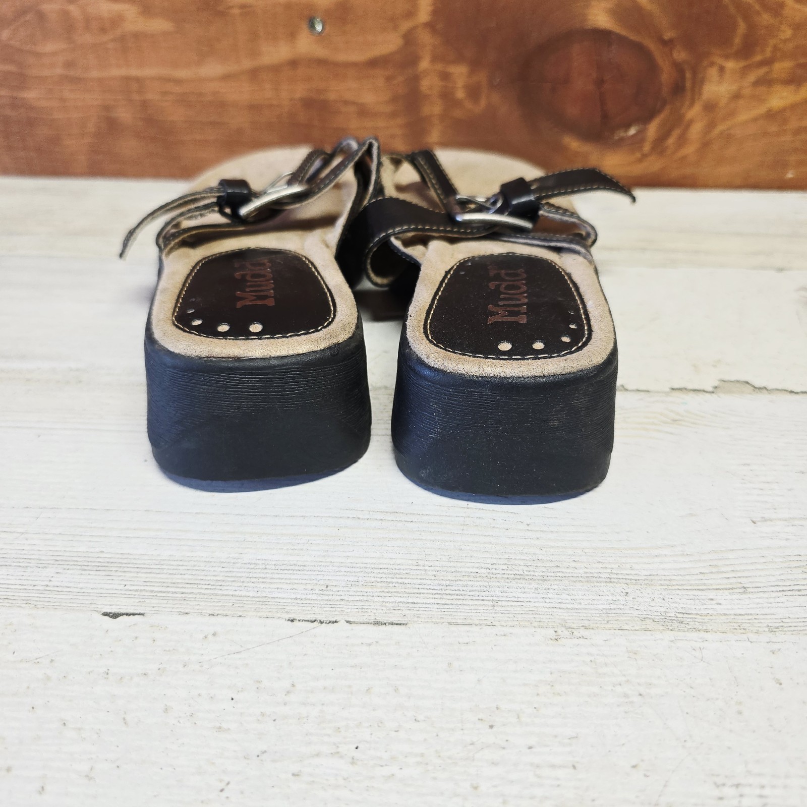 Vintage Mudd 6 M Sandals Thongs Flip Flop Buckle Strappy Prep Open Toe Y2k