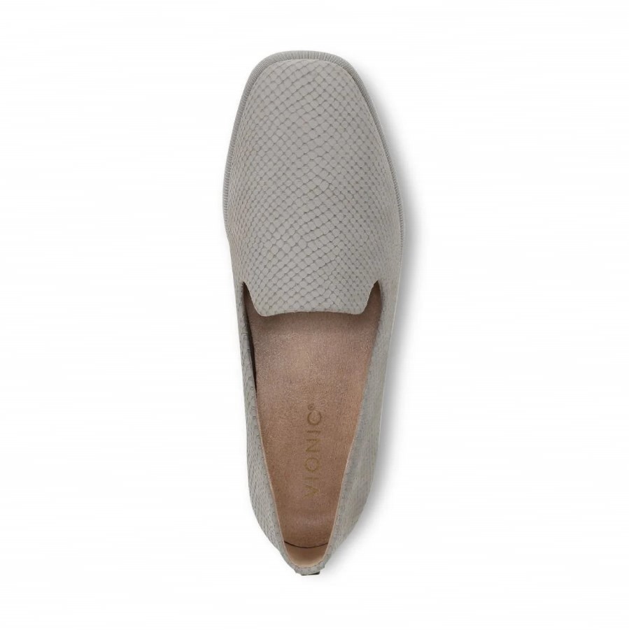 VIONIC Women Willa 2.0 Slip on Flat, Paloma Grey Nubuck (NEW)