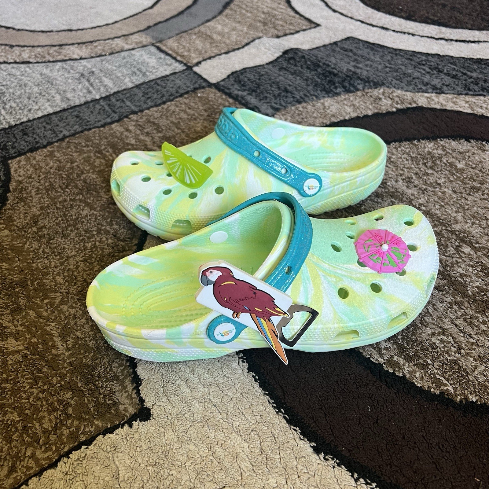 Crocs x Margaritaville Classic Clogs in the Lime Zest Size W11 M9