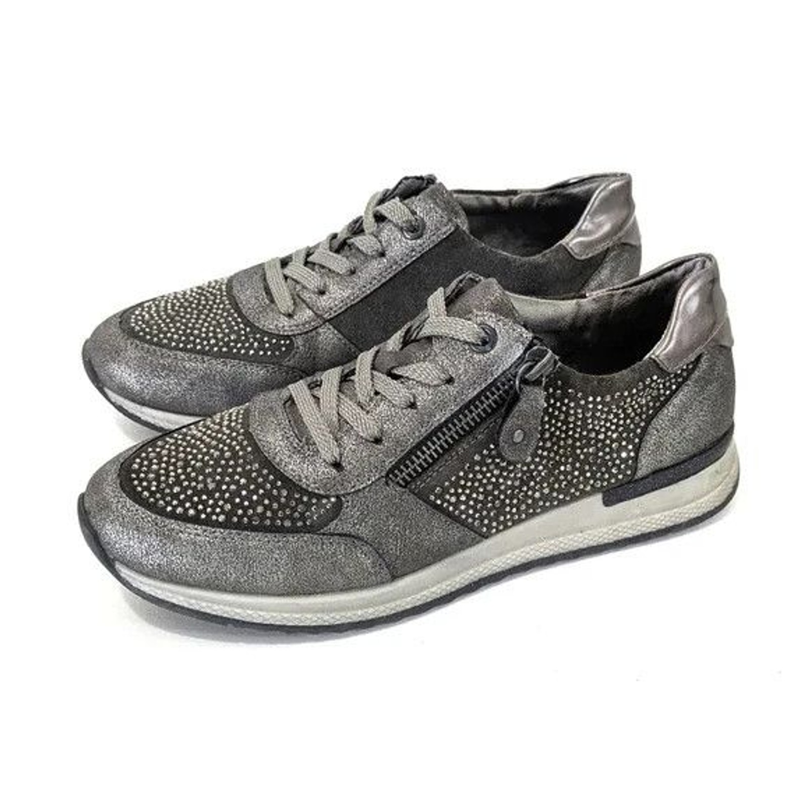 Remonte Soft Rhinestone Metallic Soraya Sneakers – Size EU 37 / US 6 – 6.5 Women