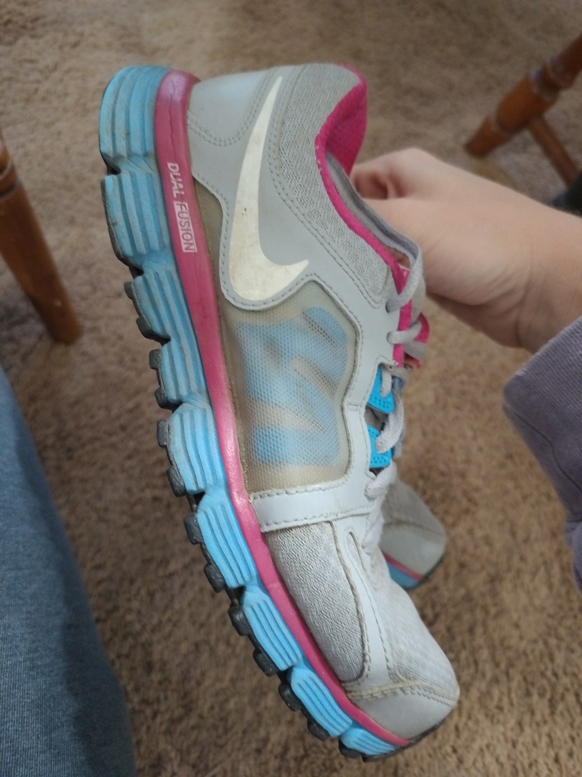 2014 Nike Dual Fusion ST2 Gray Running Shoes Sneakers Women’s Size 8.5