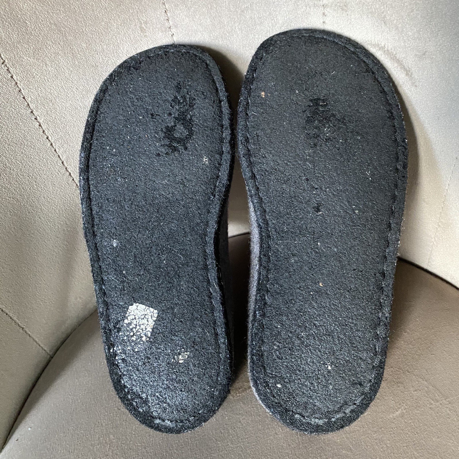 Arch Support! Breathable Wool Haflinger Women 7 7.5 Slippers Mule Clog Gray 37