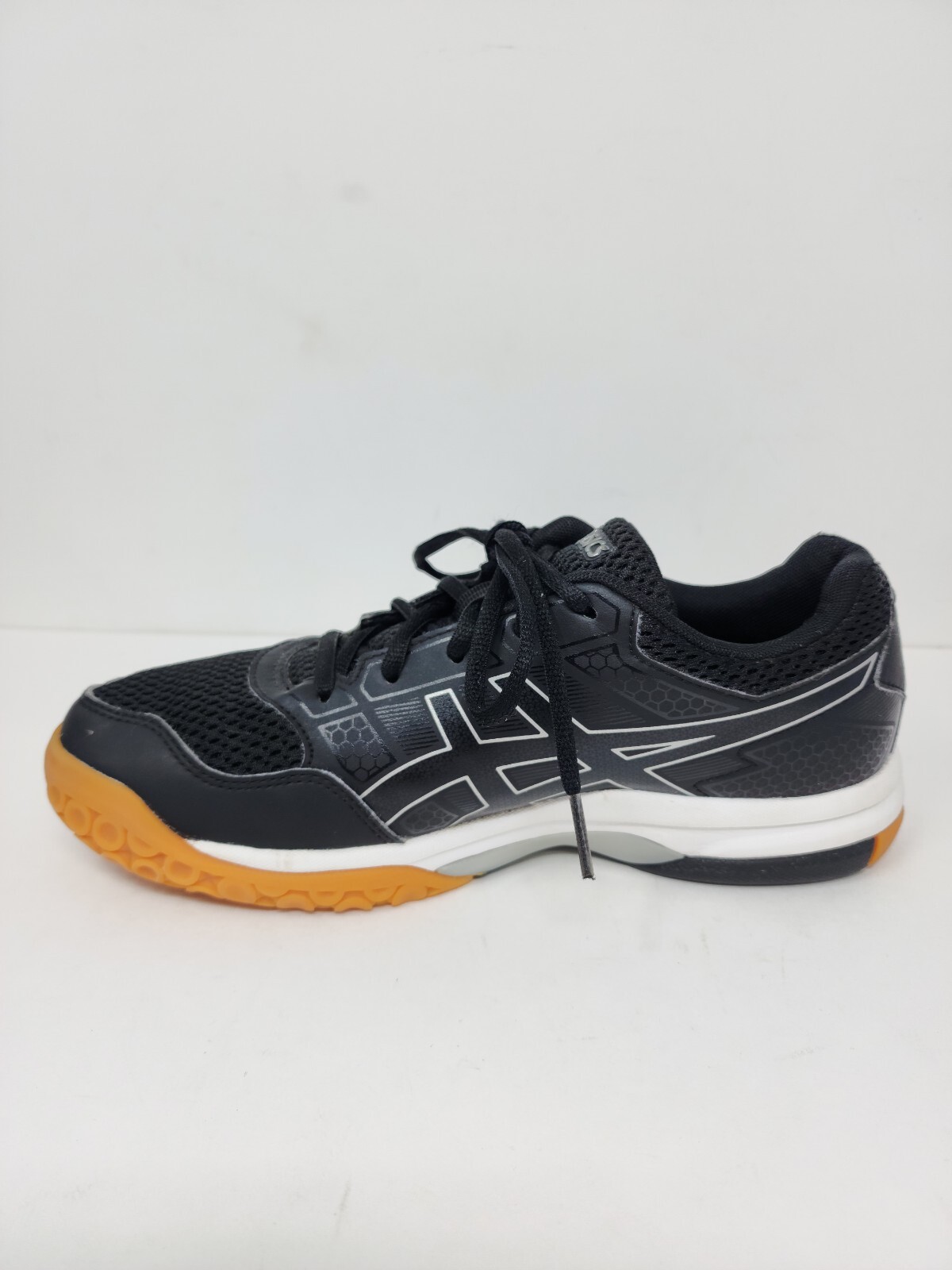 Asics Gel Rocket Womens 7.5 Black White Running Shoes Sneakers Training Athletic