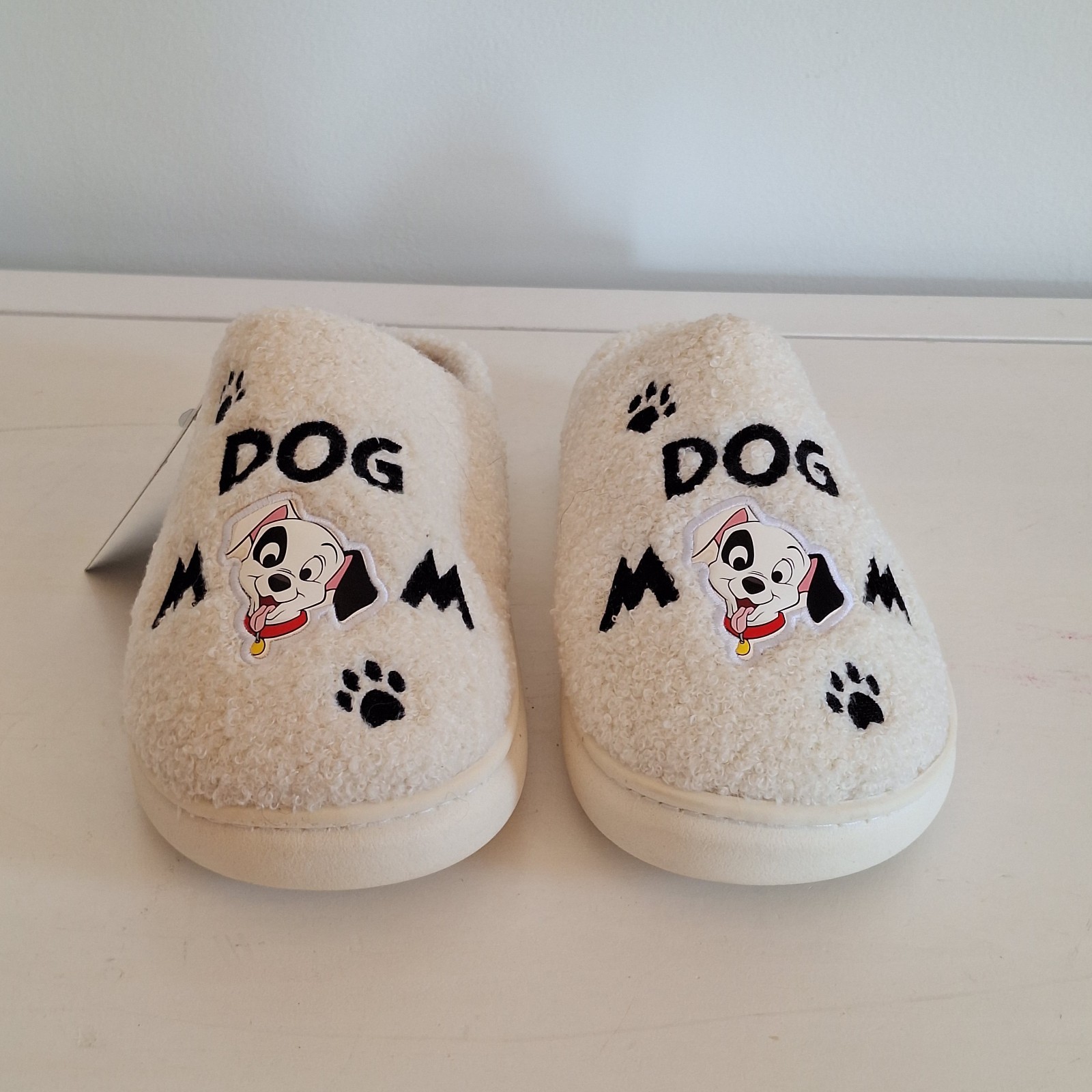 NWT 101 Dalmations Dog Mom Slippers Shoes Womens Size 7-8 Disney New