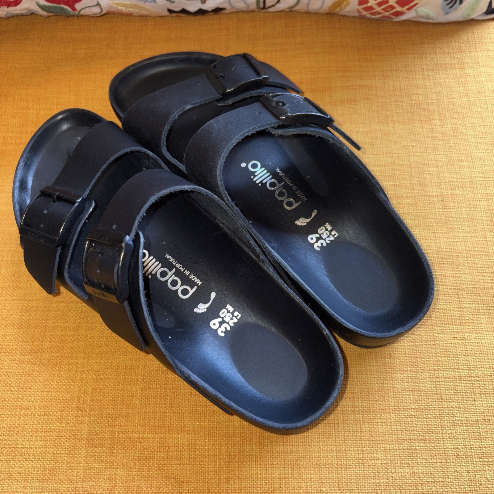 Papillo by Birkenstock Arizona Exquisite Platform Sandals Size 39 Black Unisex