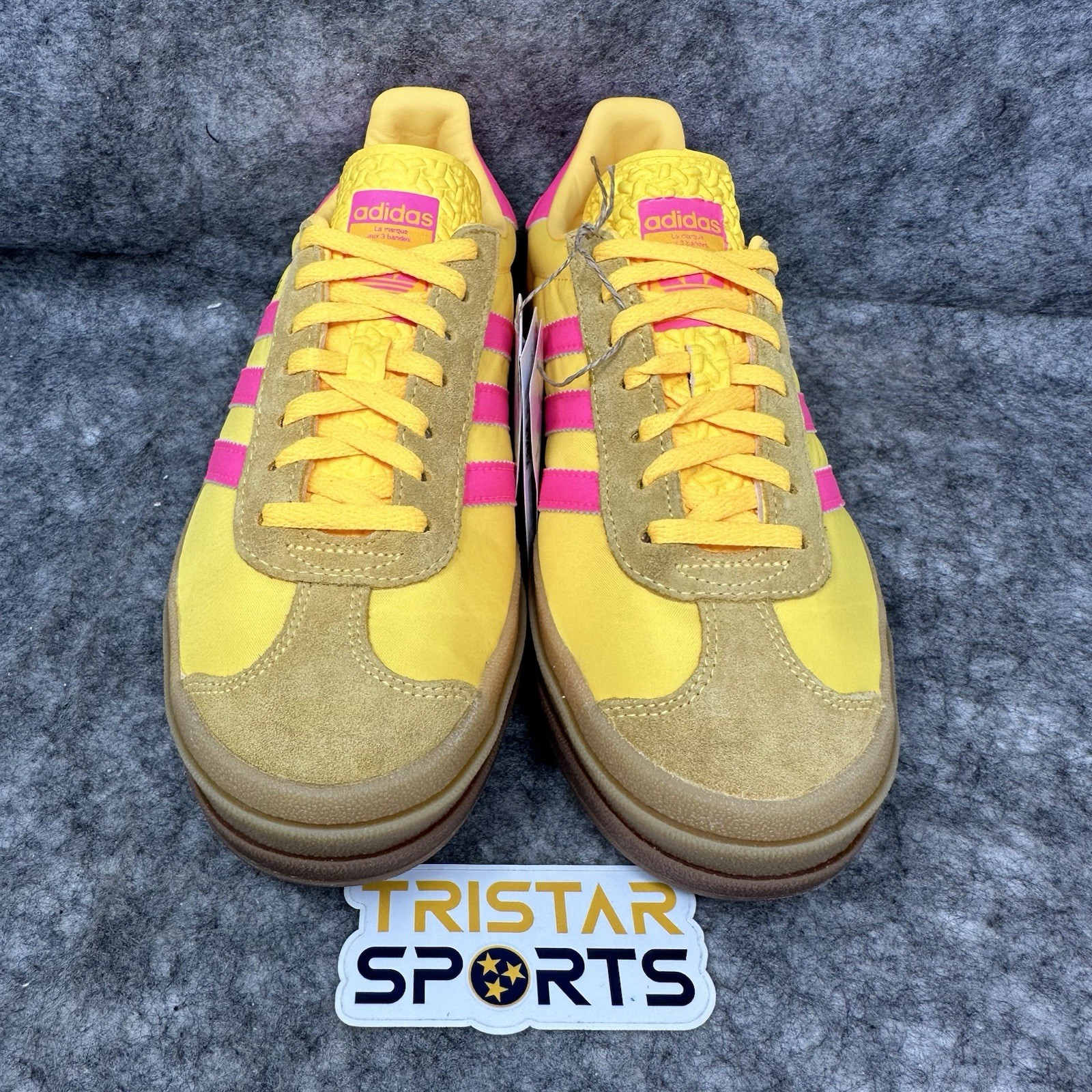 Adidas Gazelle Bold Shoes Womens Size 9 Yellow Pink Platform Sneakers IG4387