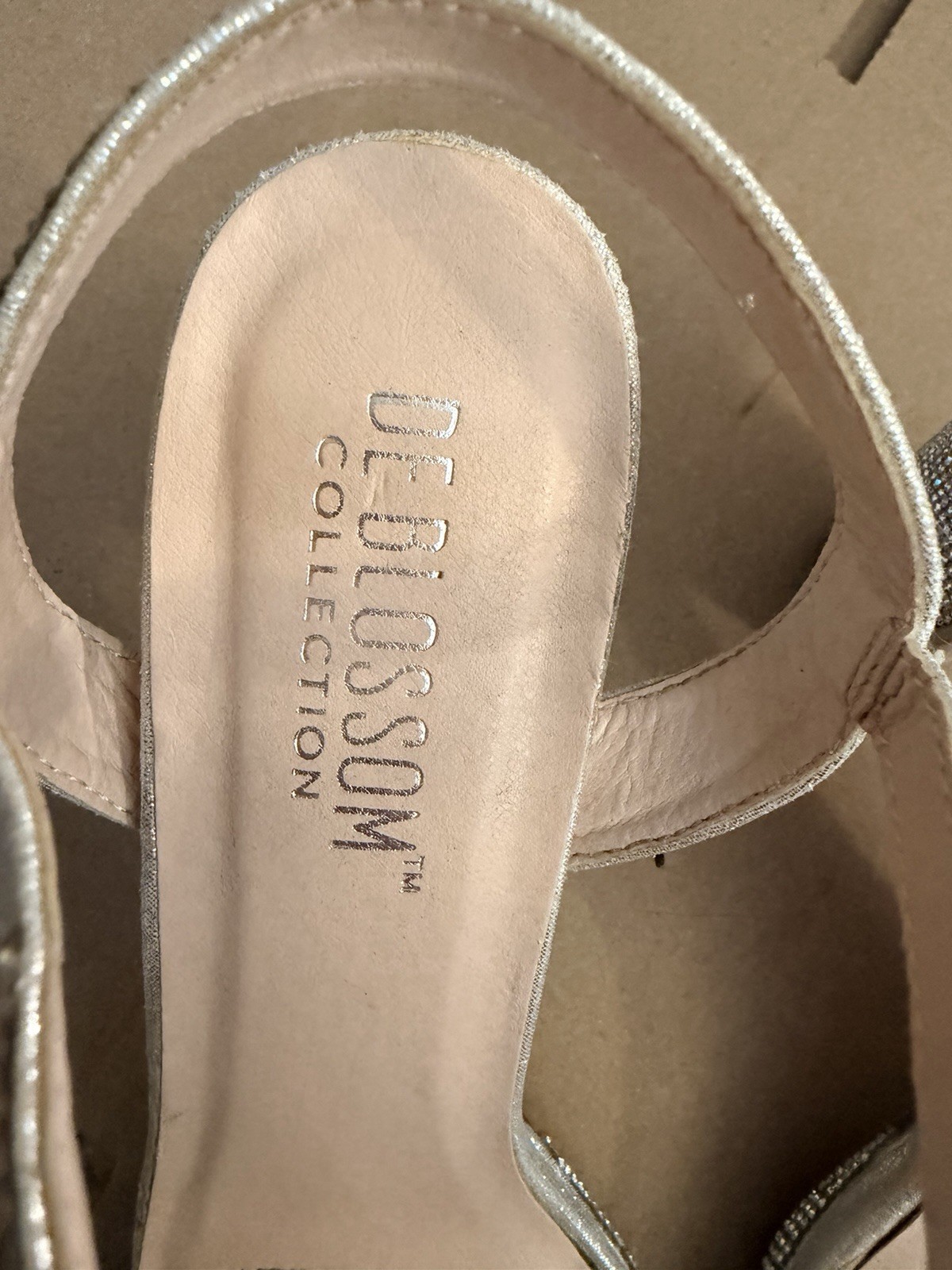 De Blossom Collection Silver With All-over Rhinestones, Strappy High HeelSandals