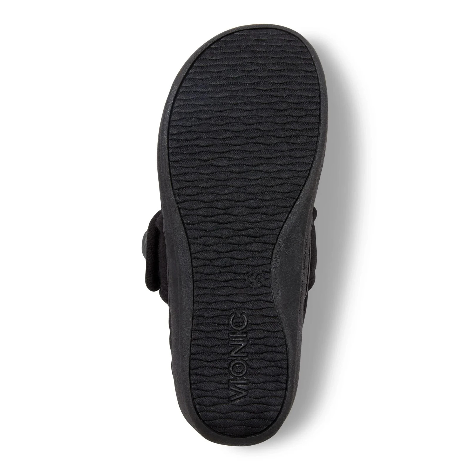 Vionic Women’s Jackie Quilted Flannel Slipper – Orthotic Support -Black – 5M