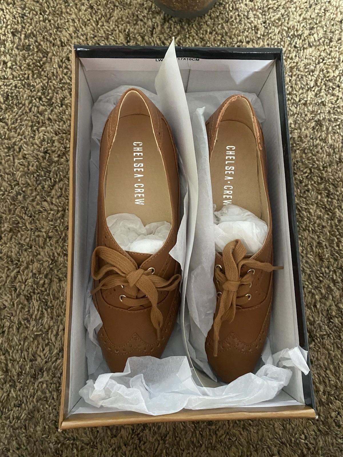 Chelsea Crew US Sz 5 Maytal Oxford Heels Vintage Inspired Mid Heel Pumps, Cognac