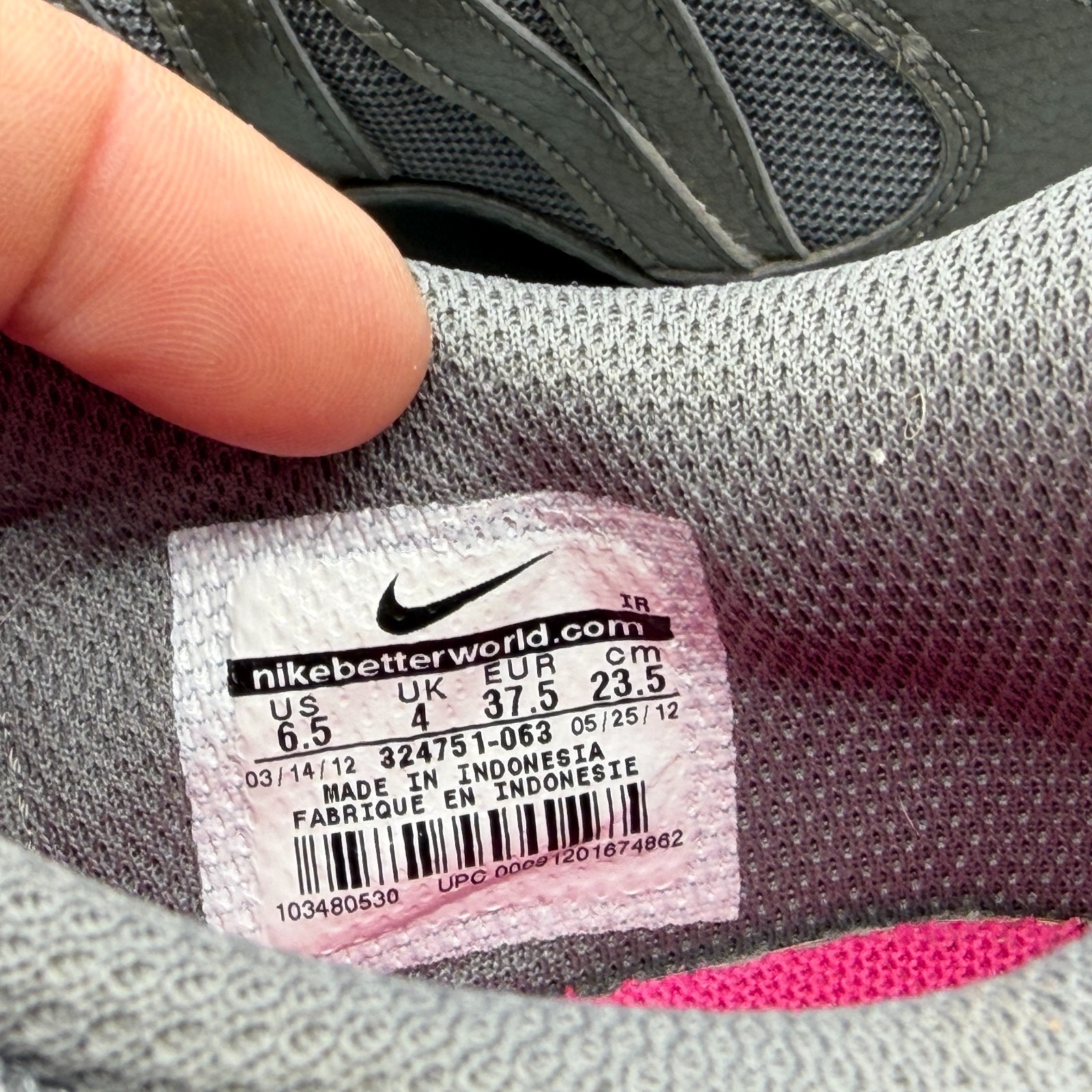 Nike Musique IV Cool Grey Vivid Pink Metallic Dance Running Shoes Womens 6.5
