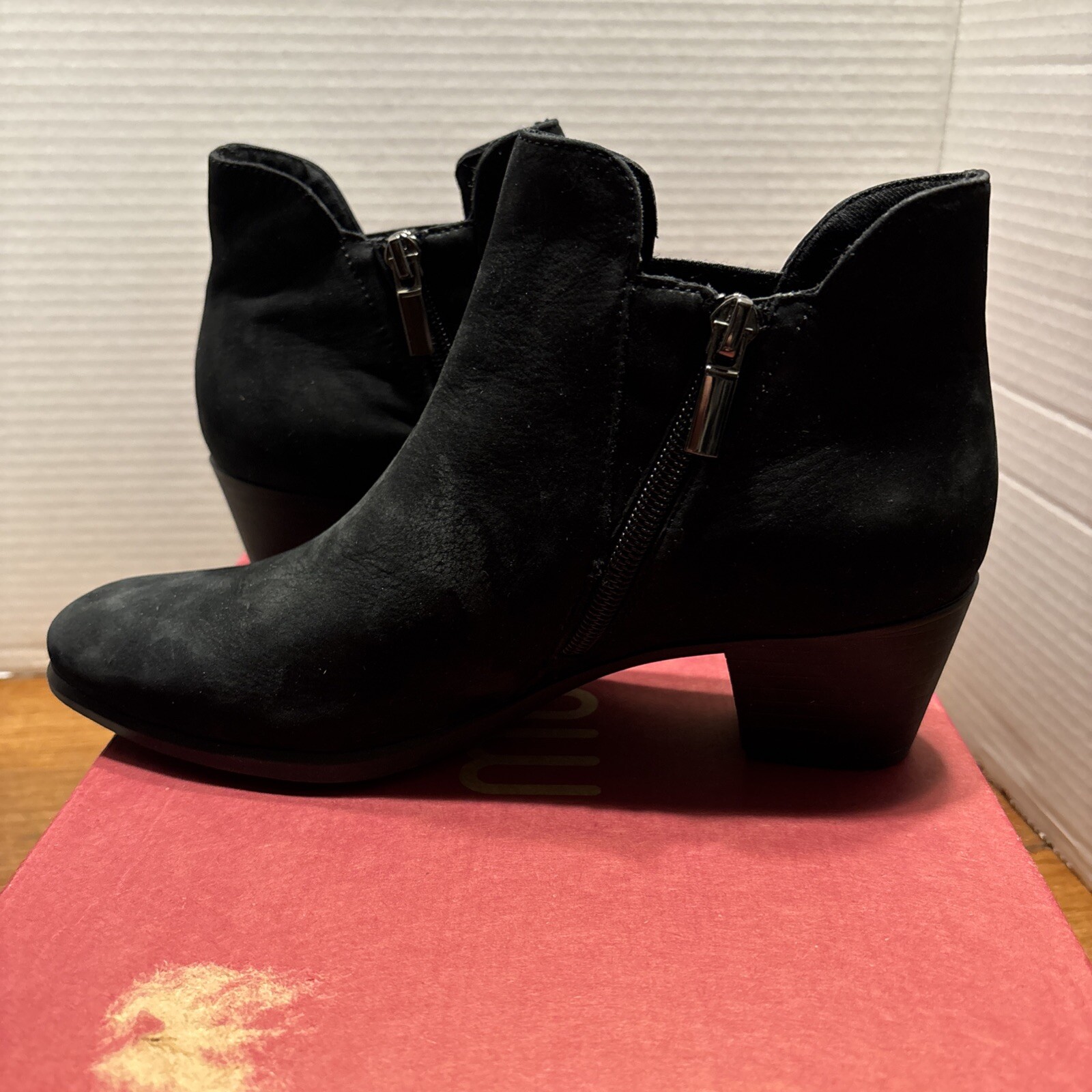 Munro Shoes Womens 7 N Jackson M612886 Suede Side Zip Black Dress Casual Party