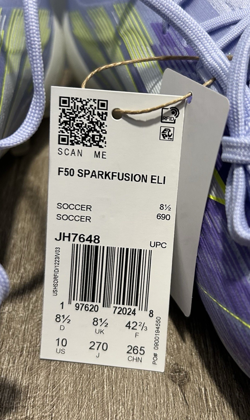 Adidas F50 Sparkfusion Elite FG AG Mid Radiant Blaze Pack W Size 10