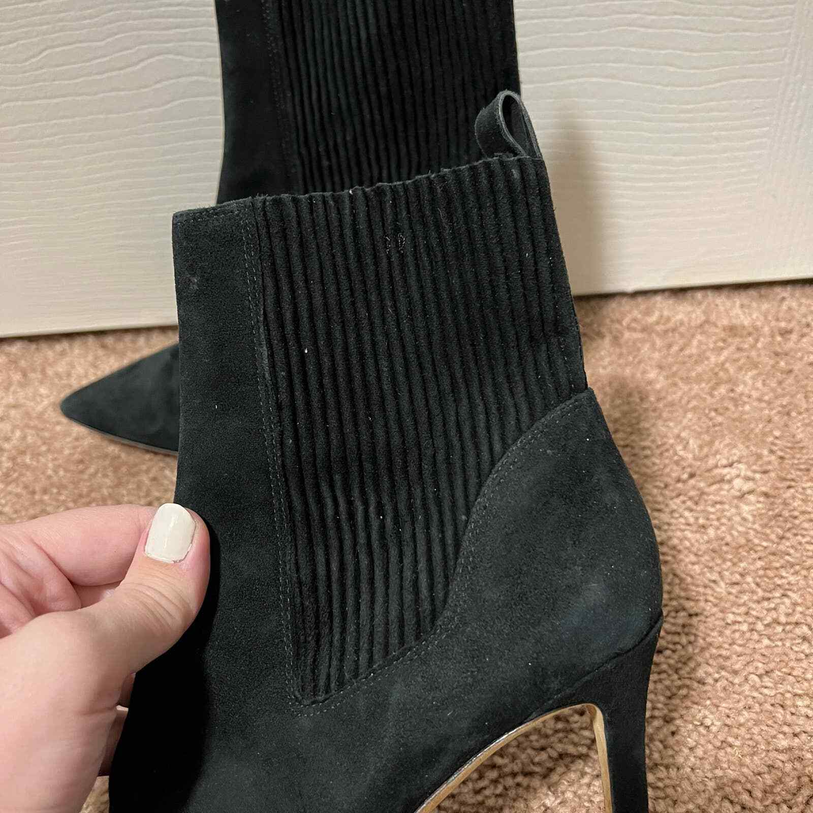 Via Spiga Corene Sock Boot Black Size 7