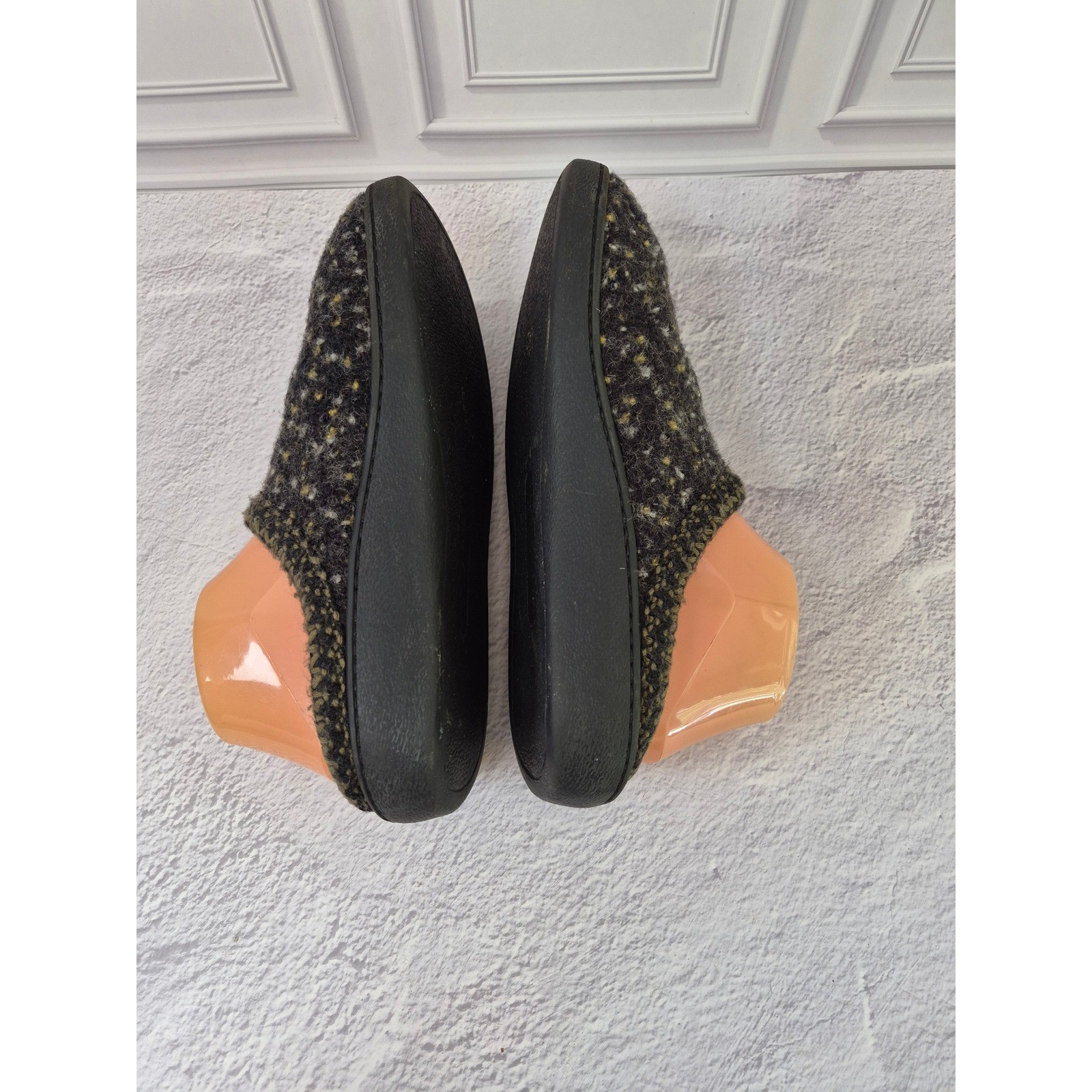 Haflinger Wool Slipper EU 40 Boiled Wool Slip On Rubber Hard Sole W 9 M 7