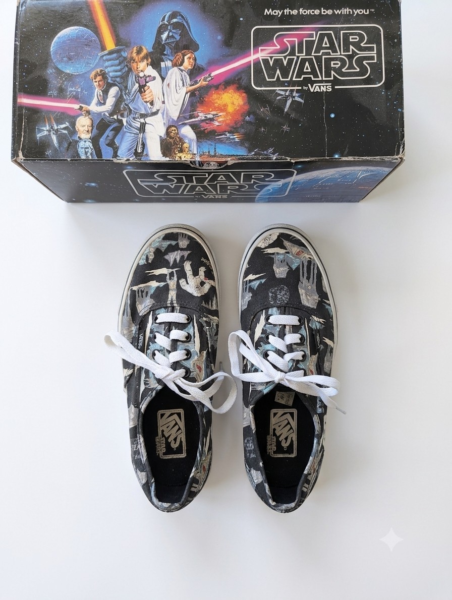 Vintage 2014 Vans Star Wars Authentic Dark side Empire Strikes Back Women’s 7.5