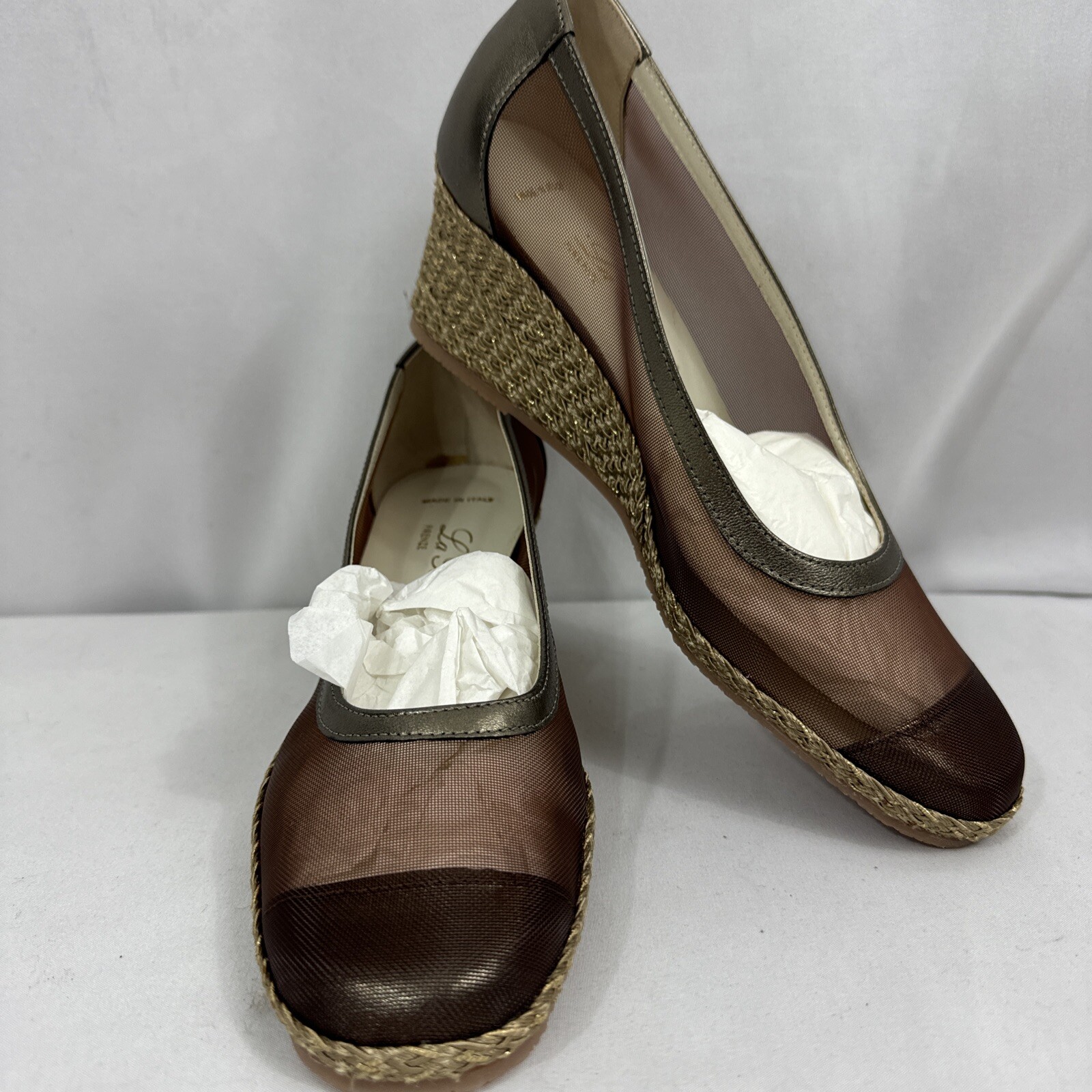 La Badia Firenze Women’s Bronze Shoes 37 1/2 Made in Italy