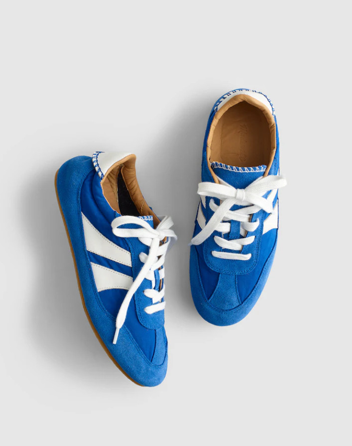 Madewell The Oaklynne Sneaker Women’s Retro Low Top Leather Nylon Casual Lace Up
