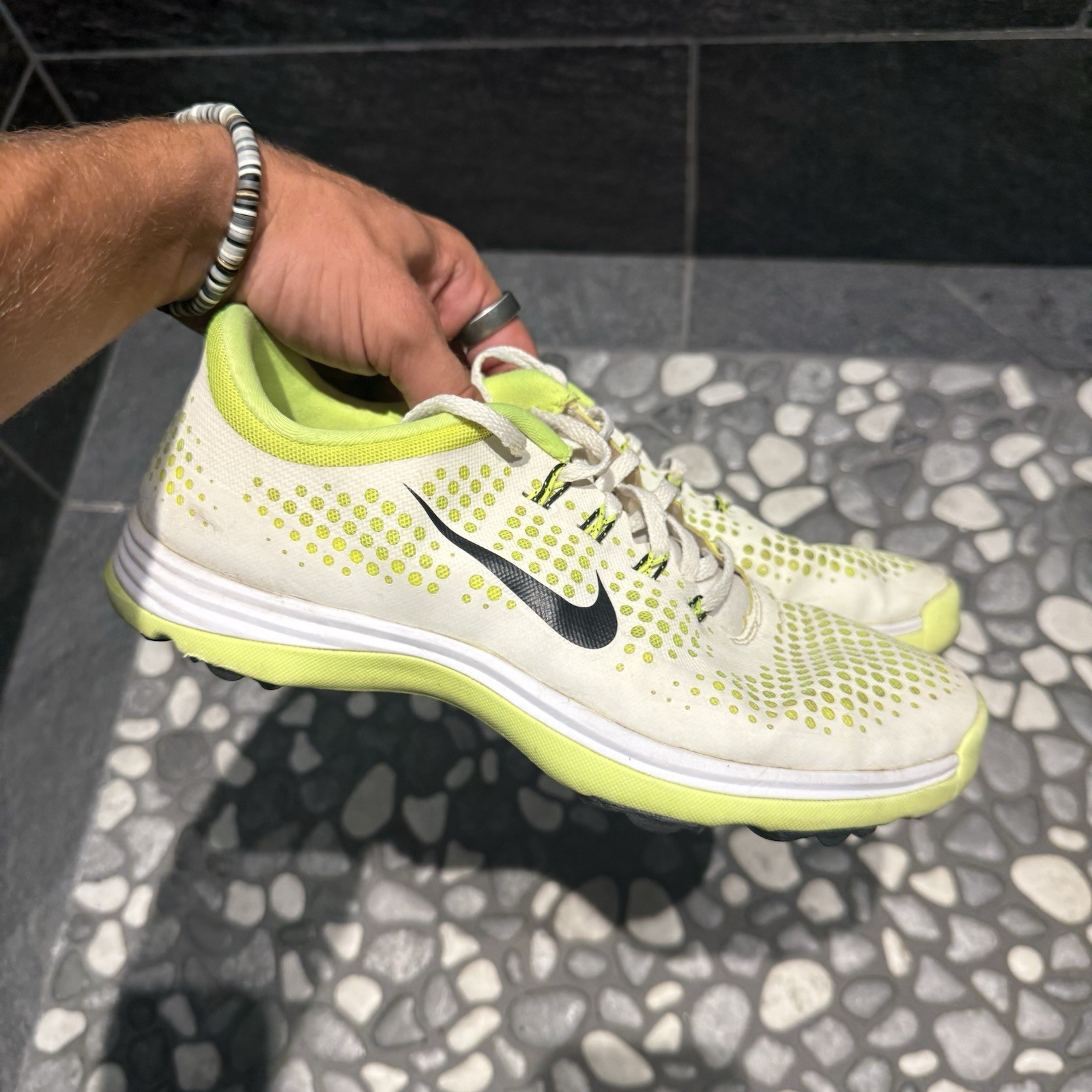 Nike Shoes Womens 8.5 Lunar Empress Golf Sneaker 628537-101 White Green