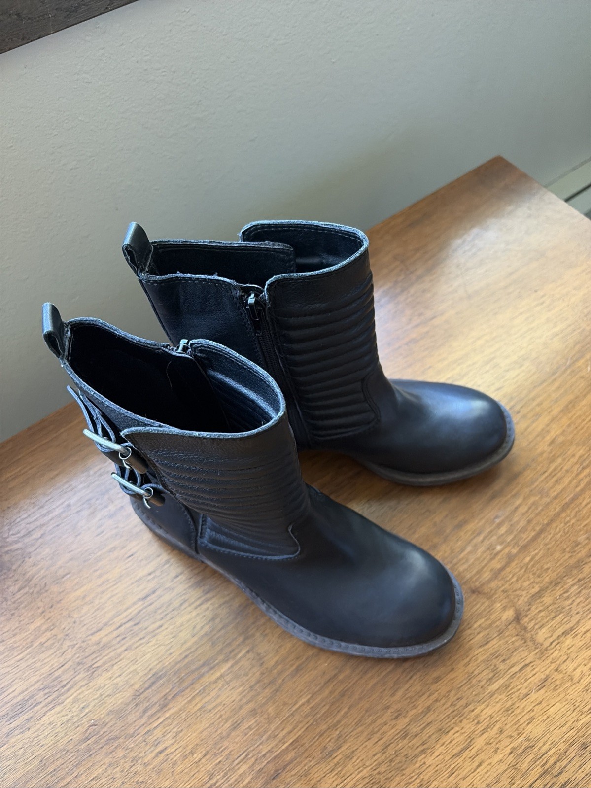 Lucky Brand Women’s Size 6M/36 Black Dunes Leather Buckle Booties NEW