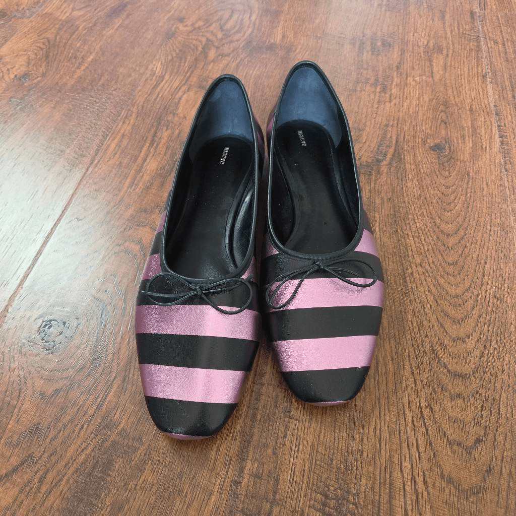 NWOT Maeve Striped Square Toe Ballerina Flats
