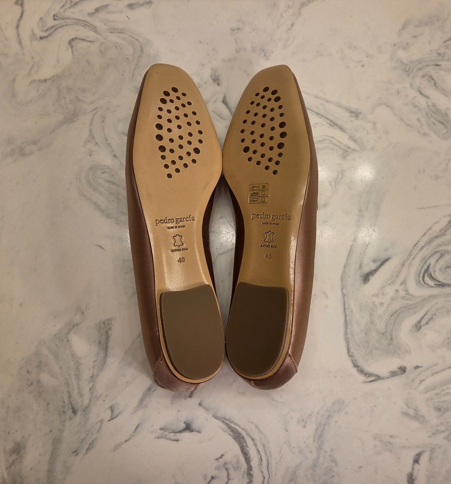 New! Pedro Garcia ‘Tamer’ Loafers Bisque Satin Womens 10 US 40 Eur. MSRP $550