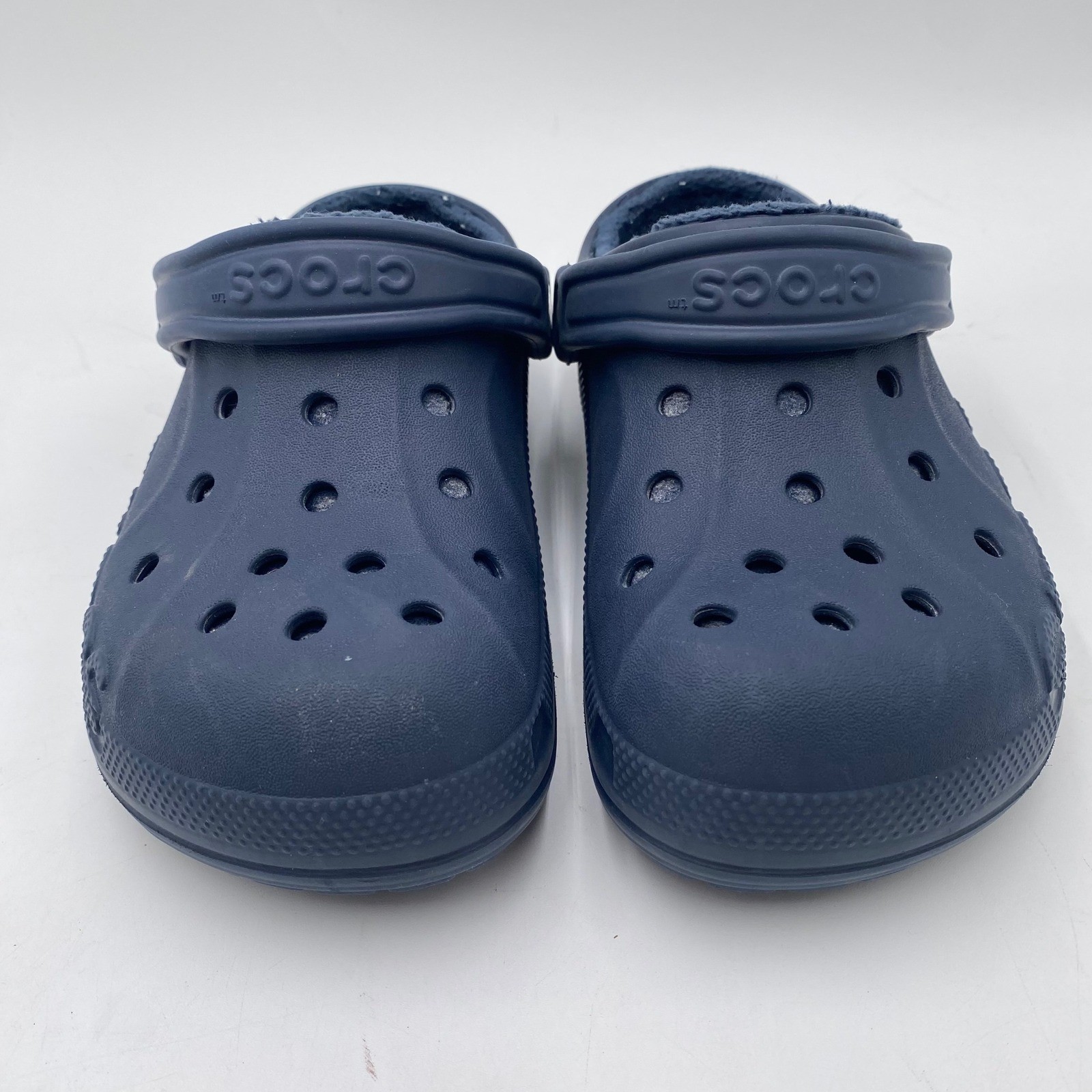 Crocs Baya Lined Clog Navy Blue Womens 6 Fleece Warm Comfort Slip On Shoes