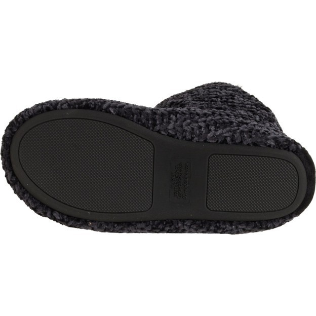 New Dearfoams Women’s Chenille Bootie Slippers Black XL (11-12) Retails for $36