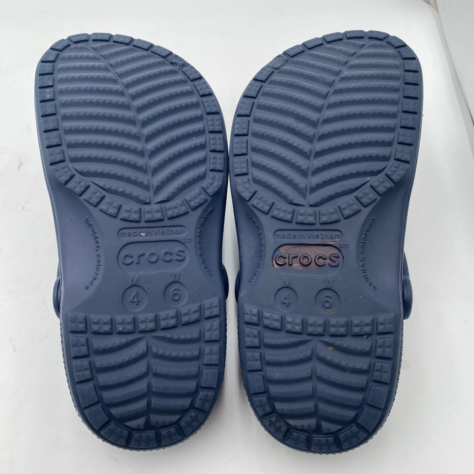 Crocs Baya Lined Clog Navy Blue Womens 6 Fleece Warm Comfort Slip On Shoes