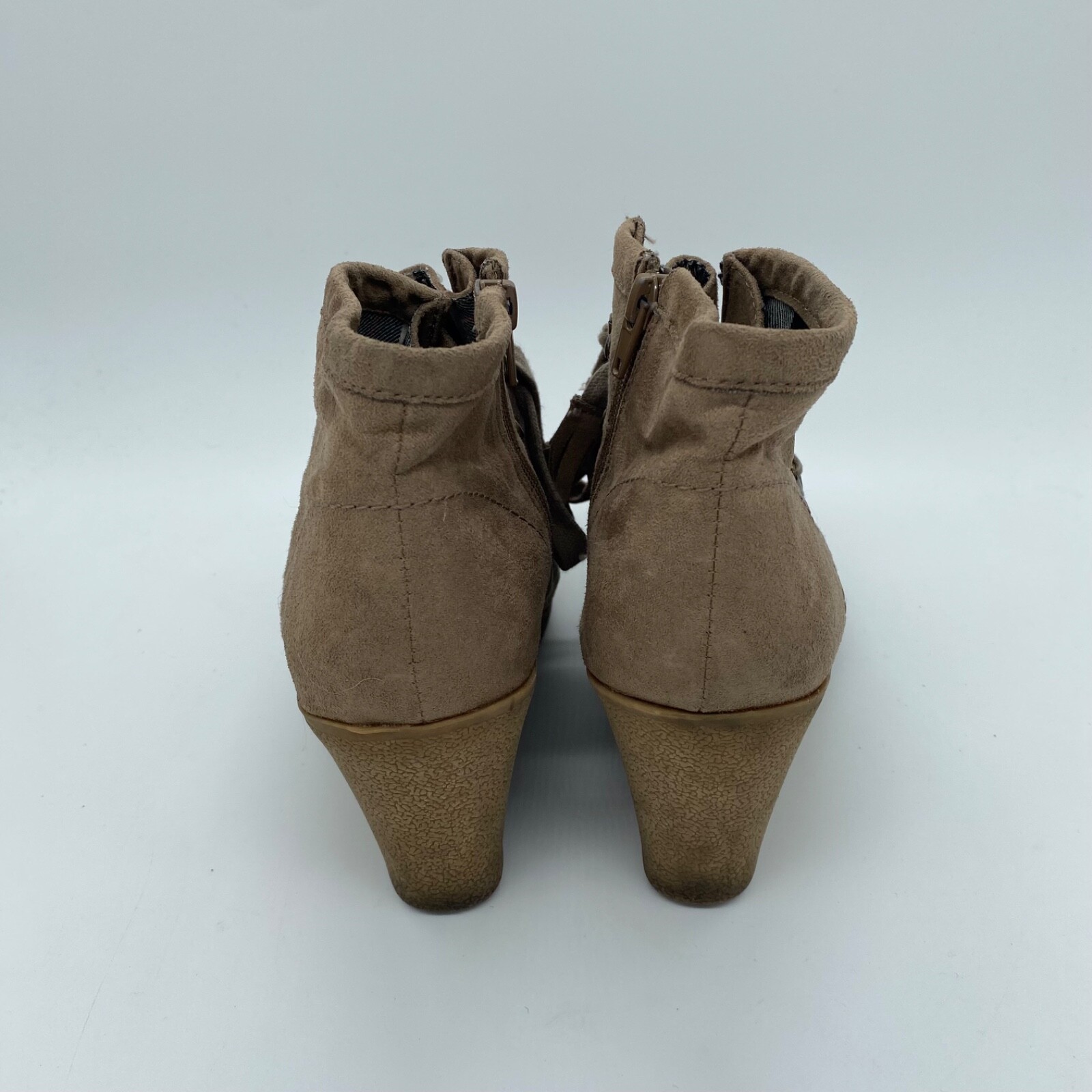 Maurices Women’s Wedge Boots Lace Up Business Casual Solid Brown Size 10