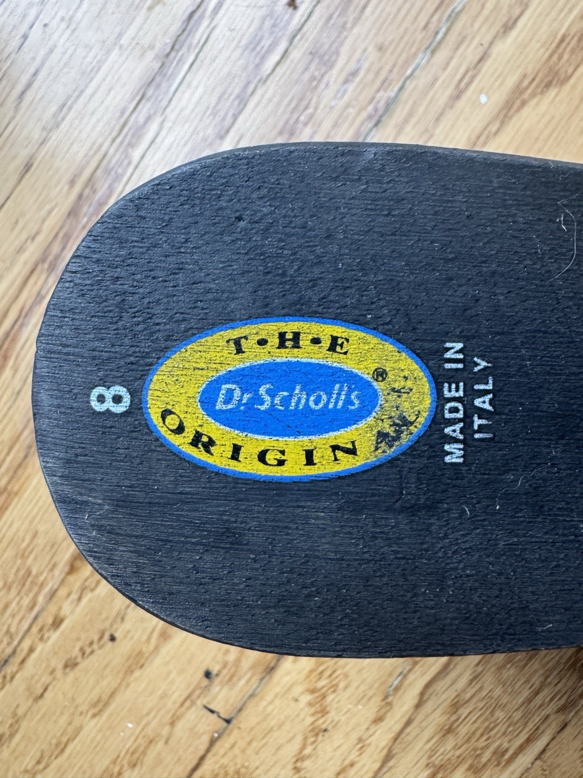 Dr. Scholl’s Original Black Wooden Slide Sandals Women’s Size 8 Made in Italy