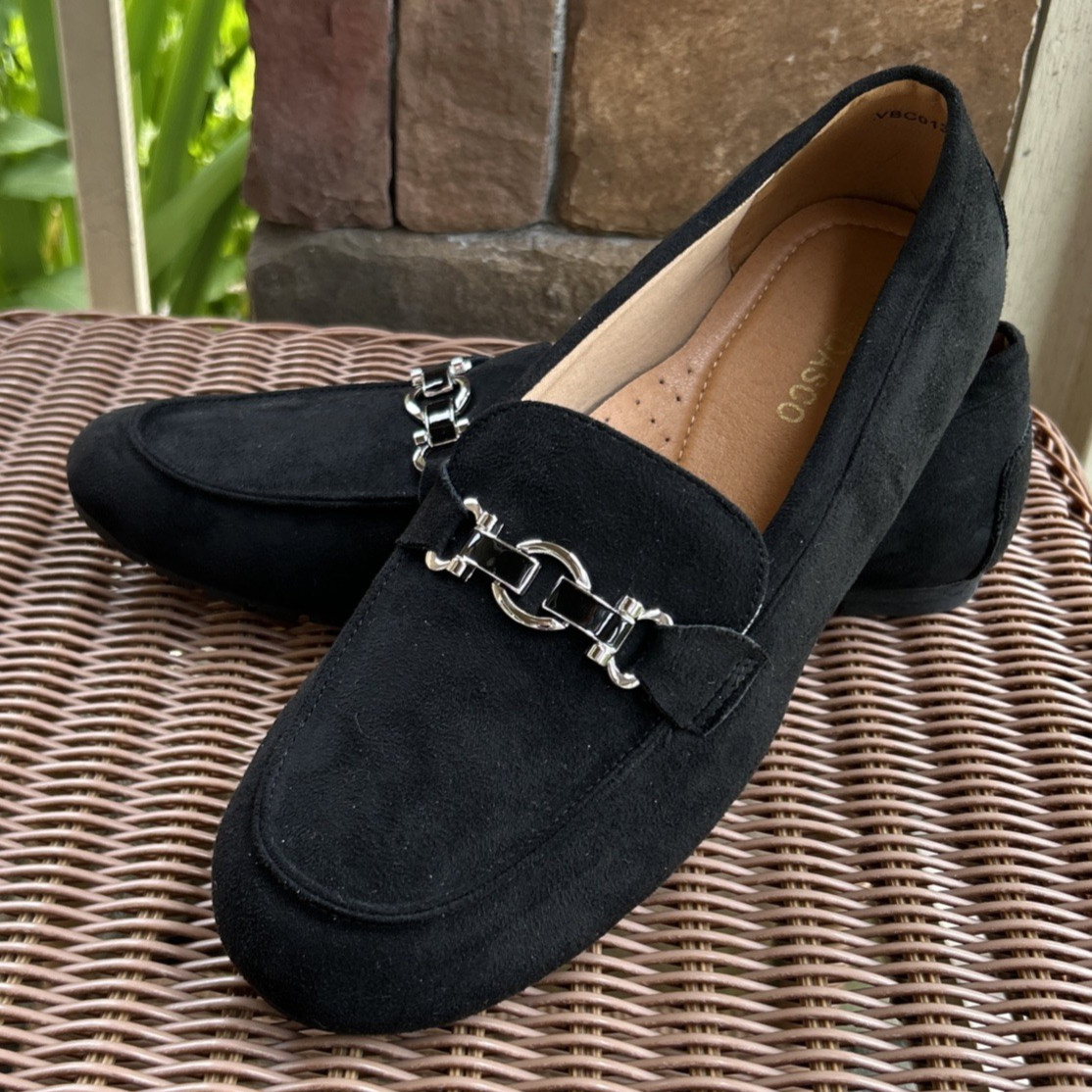 VERDASCO Women’s Black Loafers 13 M Comfort Slip-On Flat Casual Office New NWOB
