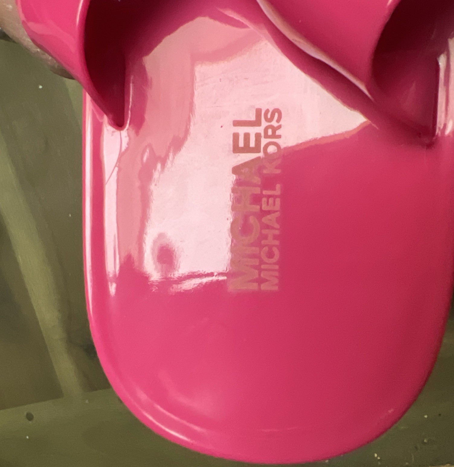 NEW MICHAEL KORS JET SET MK JELLY PVC POOL PINK THONG SIZE 8 M, 38 M