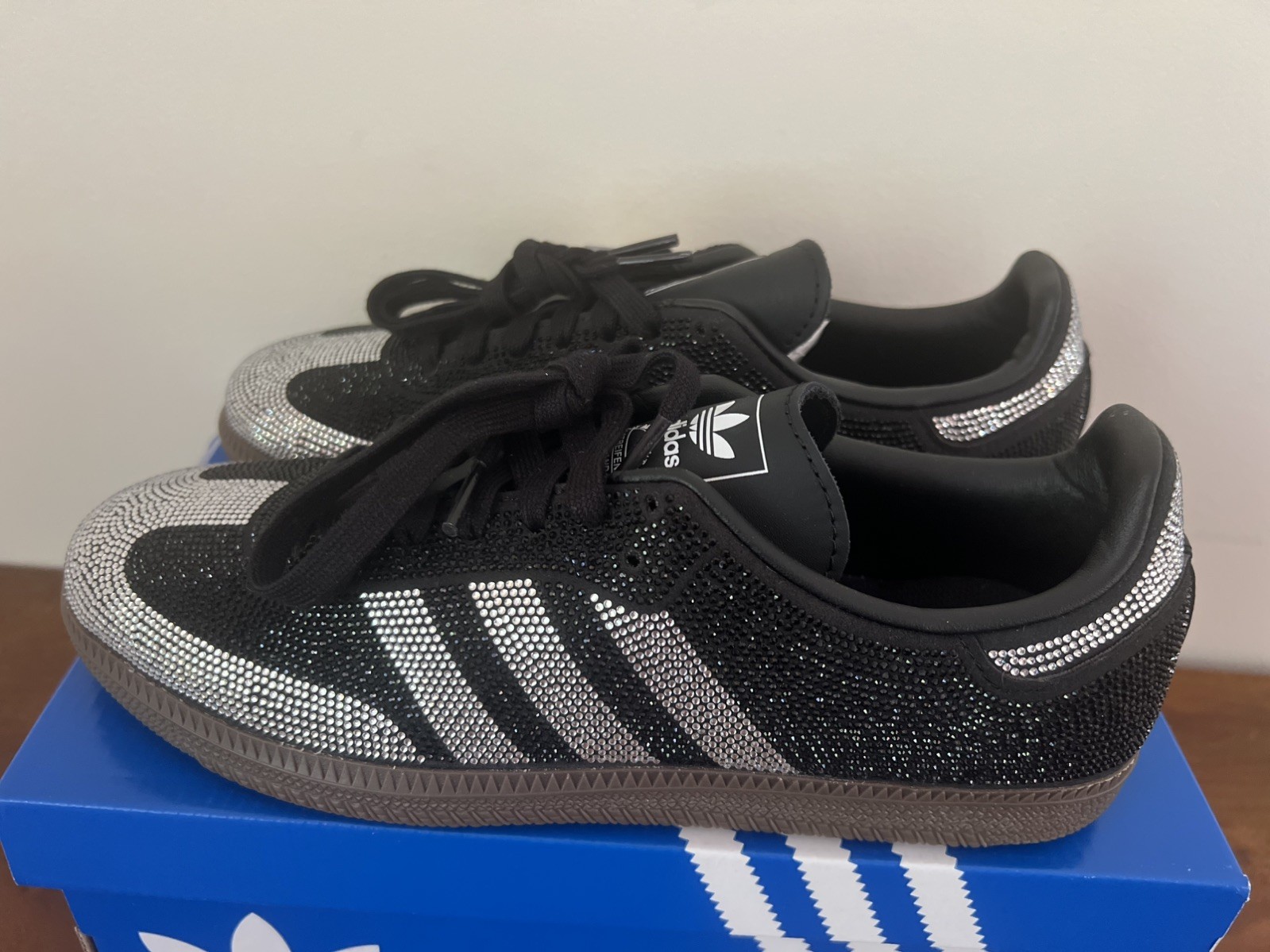 Adidas Samba OG Rhinestone Black & Silver Women’s US Size 7.5 IH 9052 NIB