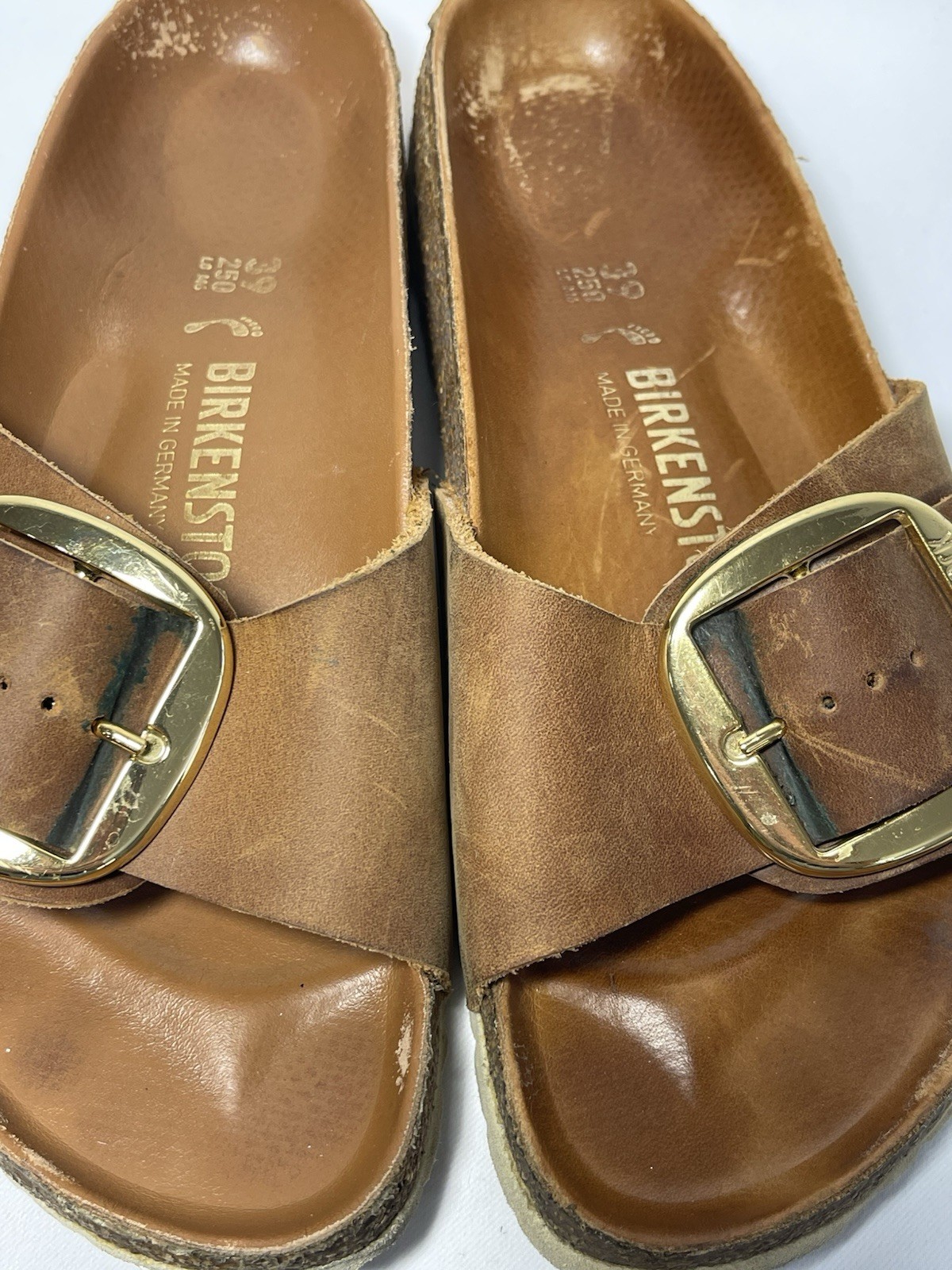 Birkenstock Madrid Big Buckle Women’s Sandals – Cognac EU 39 Narrow