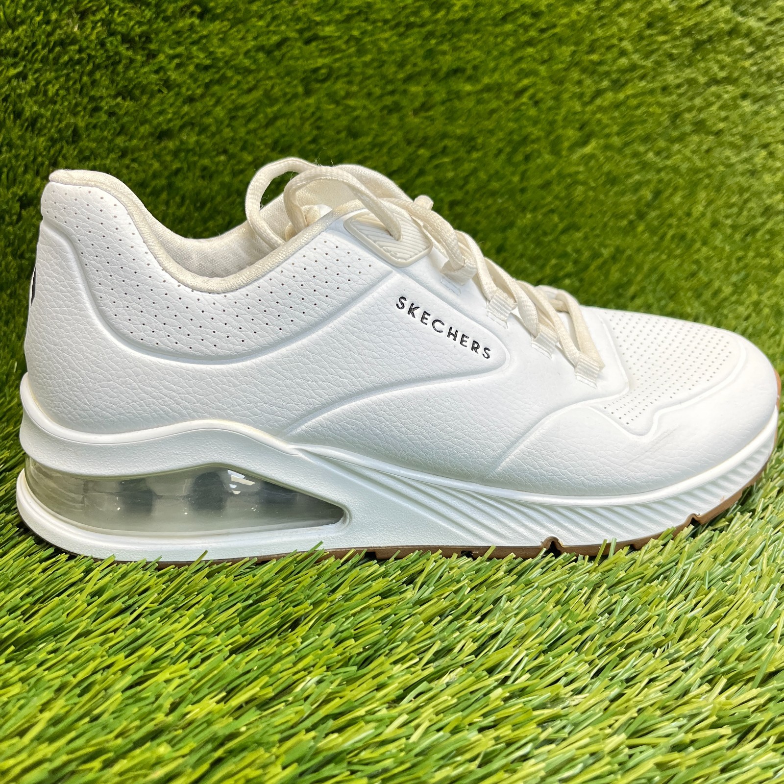 Skechers Uno Stand On Air Womens Size 8 White Athletic Running Shoes Sneakers