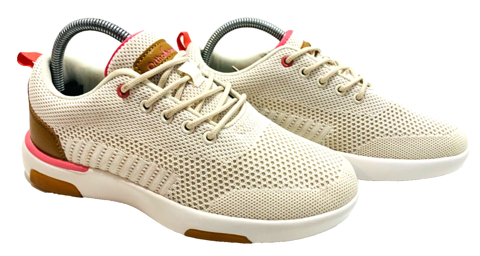 ORTHO Comfoot ZGBX14G White Tan Lace Up Shoes sneakers tennis Size 39/8-8.5