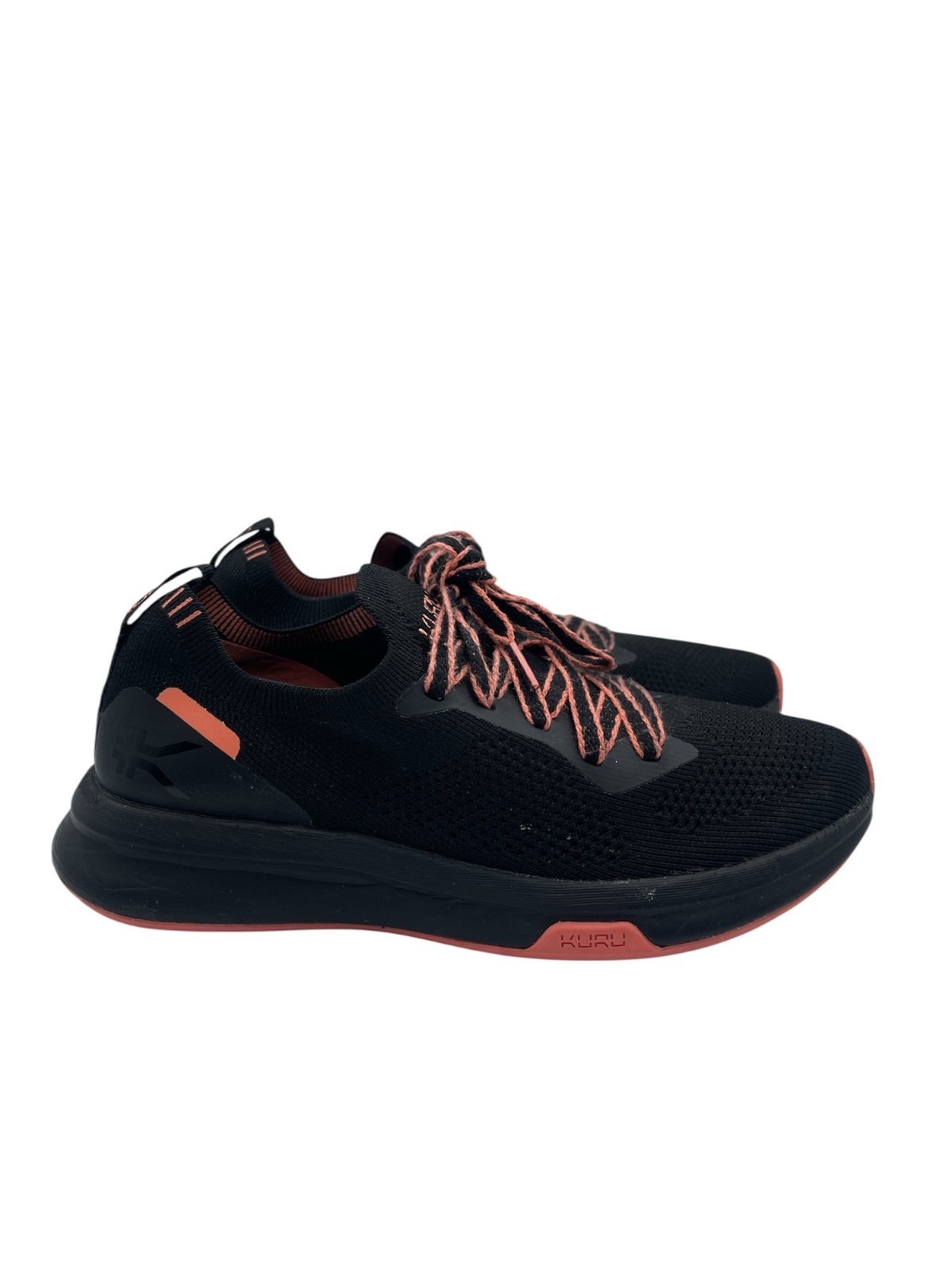 KURU FLUX JetBlack-SoftCoral NOVAKnit EVA Foam Running Shoes Women’s Size 7.5