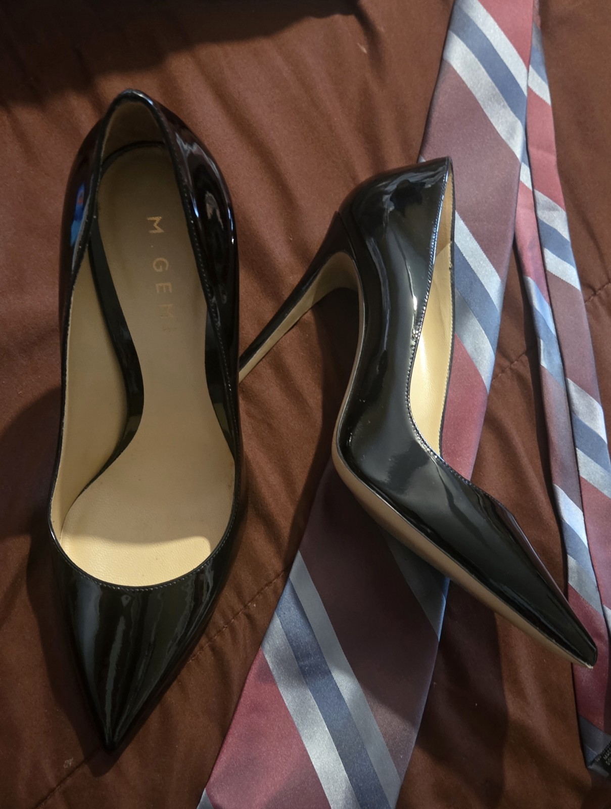 M. GEMI BLACK STILETTO, SIZE 39 (US 8.5) – See SIZE Chart