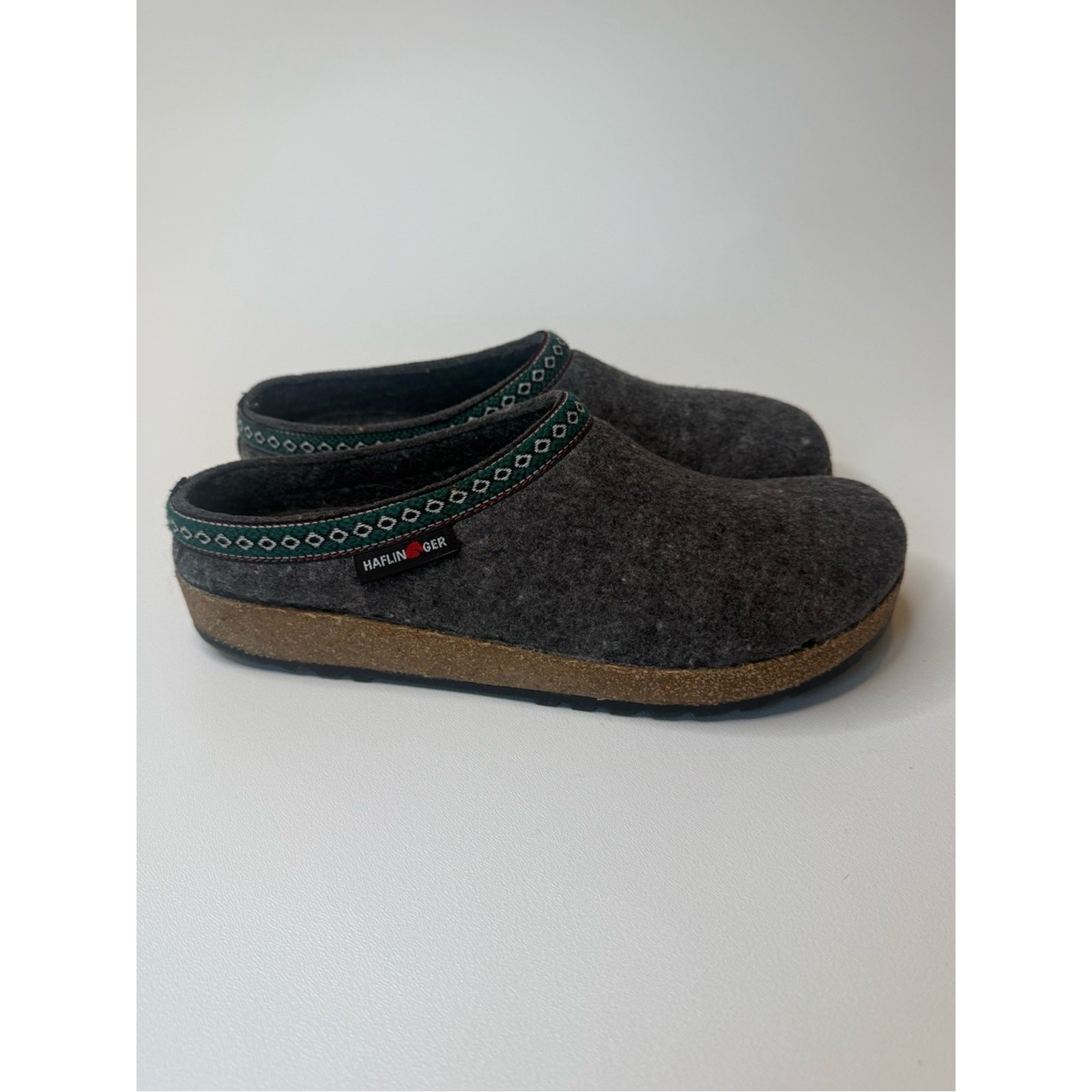 Haflinger Classic Grizzly Wool Clogs Size 9M 11W