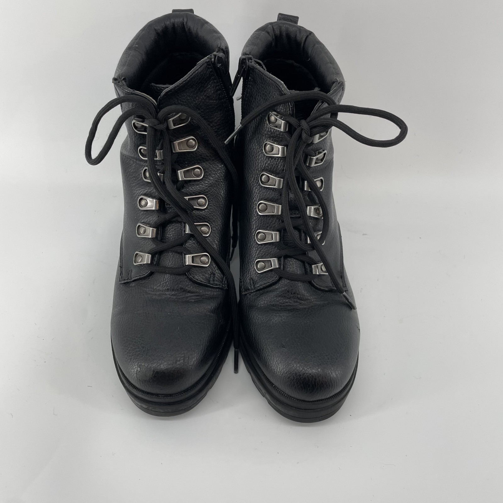 No Boundaries Boots Women 8W Chunky Heel Platform Lace Up Military Y2K Goth Emo