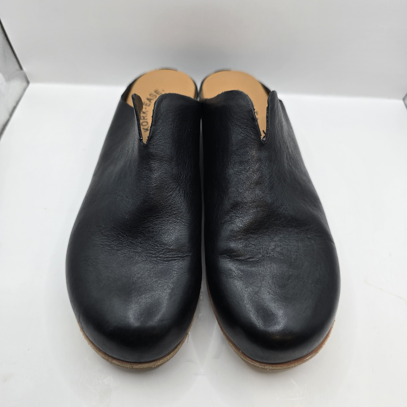 Kork-Ease Womens Para Black Leather Slip-On Casual Clog Shoes Size 8 M $185 EUC