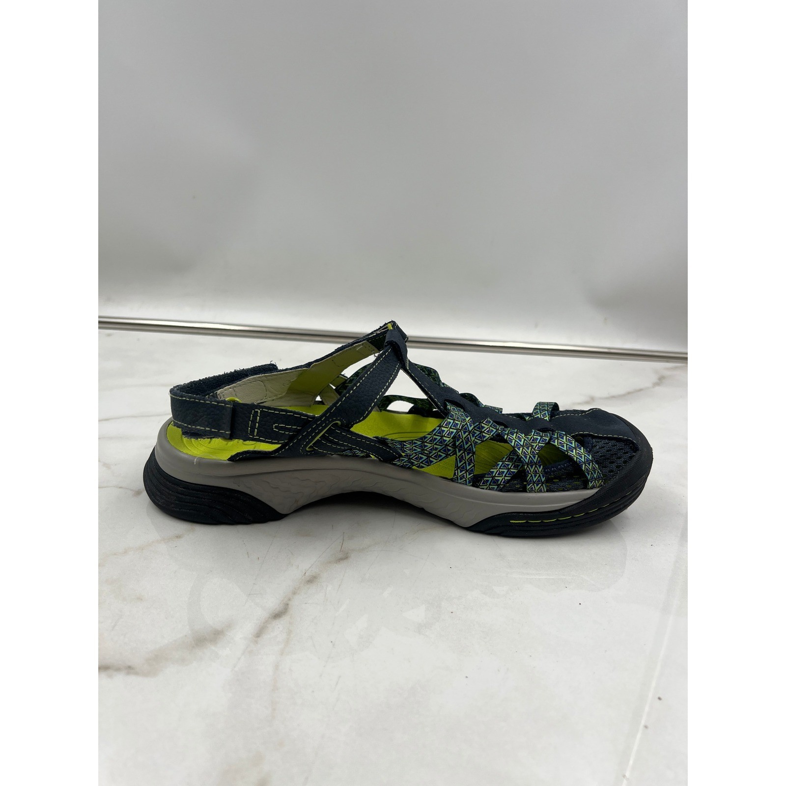Jambu JBU Hiking Shoes Sandals Womens 9 Navy Blue Lime Green Adventure Water