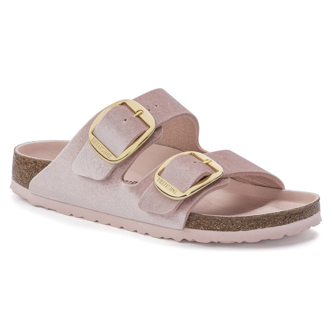 Birkenstock Arizona Big Buckle Rivet Logo Women’s Light Rose Velvet Sandals